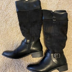 Black tall boots